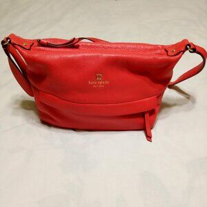 Kate Spade Women's Starla Leather Crossbody Purse Coral Red